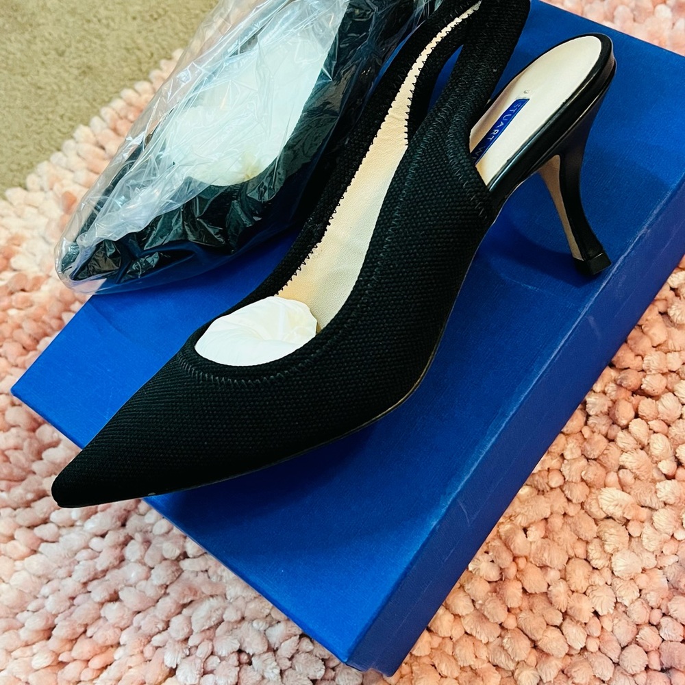 Stuart Weitzman Black Odette Sling back heels